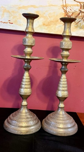 Large brass moroccan candle - moroccan,