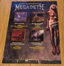 Megadeth Original Advert From Kerrang Magazine A4