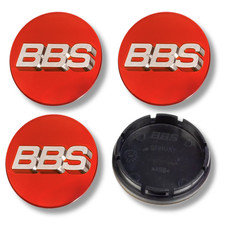 BBS Alloy Wheel Centre Cap Hub x4 Red Silver 70mm RE RGR CK RS-GT RC CH