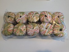 500G TIVOLI FLORENCE – 224 MULTI lime lemon orange white mix WOOL YARN 4mm DK