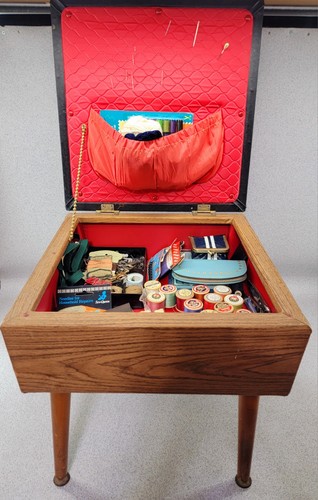 Sewing box contents - box, foot