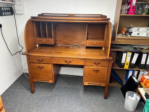 Vintage roll top desk - roll,