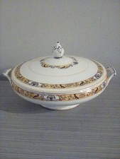 MYOTT SON & CO "BIRDETTE"  England Art Deco Vintage Covered Vegetable Bowl