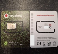 UK Vodafone Sim Card Prepaid 4G SIM United Kingdom