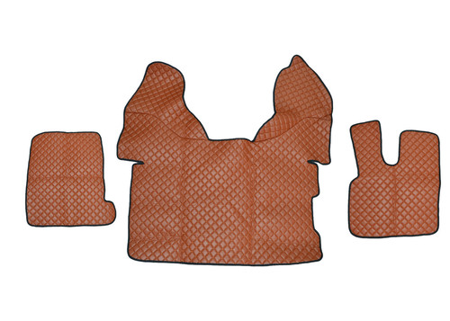 Brown floor mats eco - mats, leather