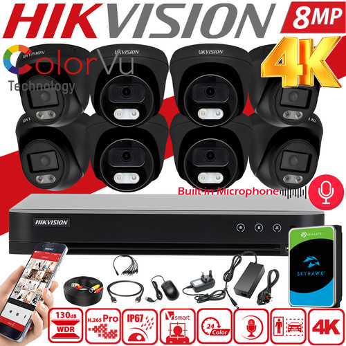 Hikvision cctv security 8mp - 4k,
