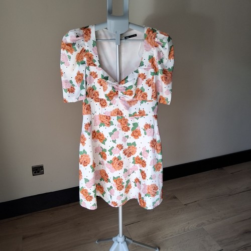 Zara floral puff sleeve - floral, mini