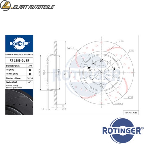 Brake disc 1585 gl t5 - disc, 1585-gl