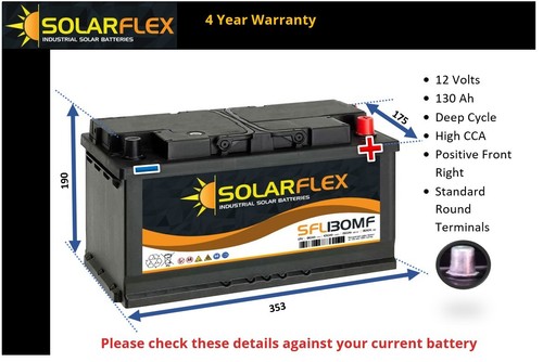 12v 130ah leisure battery - 12v,