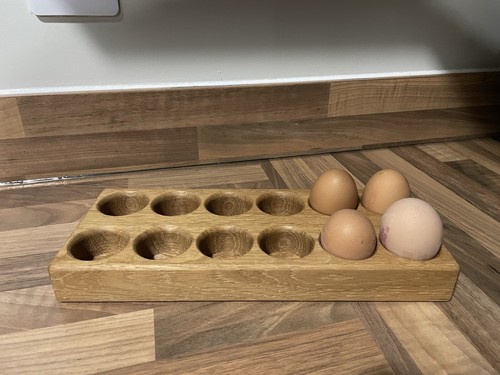Egg holder solid - holder, oak