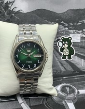 Seiko 5 Sunburst Green Rare Dial Automatic Mens Watch. 17 Jewels Ref 6309-88902A