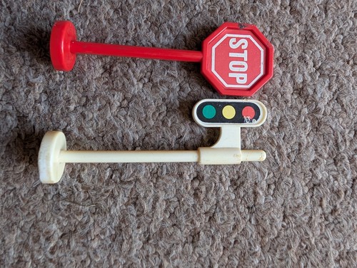 Plastic road toy - plastic, signs