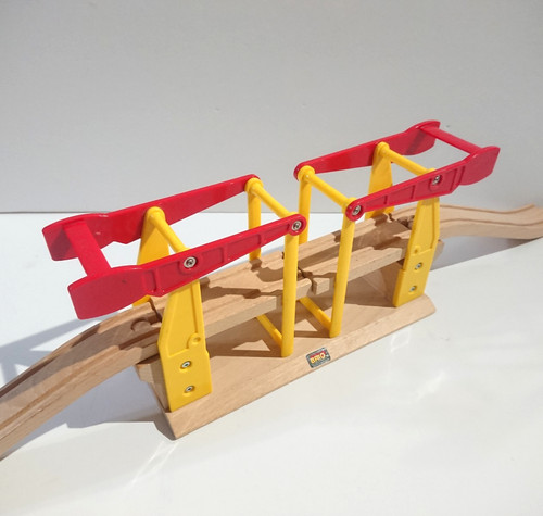 Wooden railway track - track, genuine