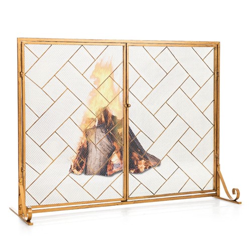 Large flat doors - 2, fireplace