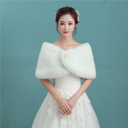 Faux fur shawl warm - faux,
