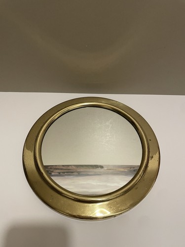 Vintage round brass wall - round,