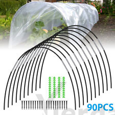 90Pcs 16 Inches Garden Cloche Hoops Greenhouse Frame Flexible for Netting Tunnel