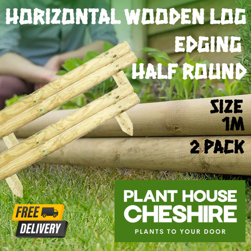Horizontal wooden log panel - horizontal,
