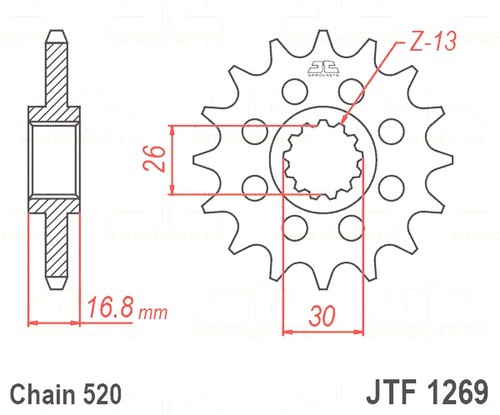 Front sprocket racing - jt,