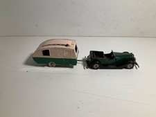 triang minic clockwork vauxhall tourer and 41 me electric caravan