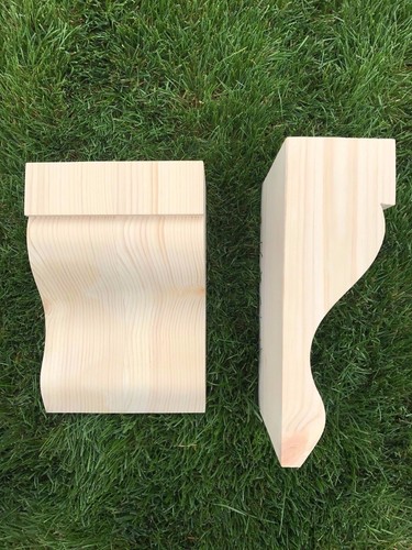 Wooden corbels shelf - wooden,