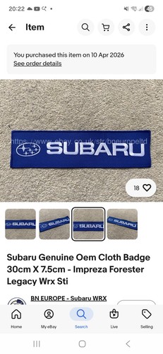 Subaru genuine oem cloth - genuine,