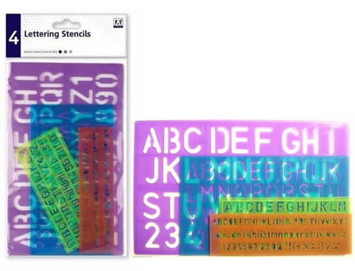 Letter stencil set alphabet - set,