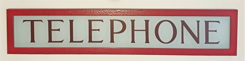 Red telephone box framed - telephone,