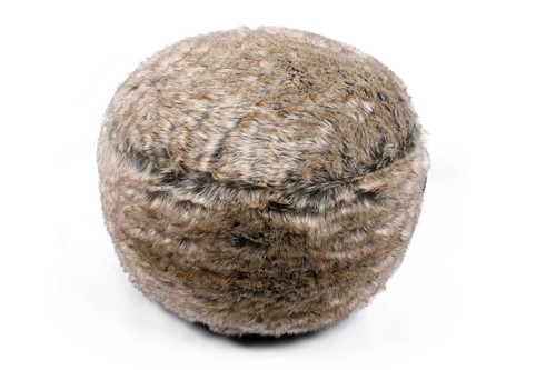 Brown bear faux fur - faux, round