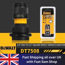 DEWALT DT7508 Impact Wrench to Driver Attachment 1/2" to 1/4" Hex Adaptor"