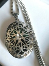 Silver Steel Large Oval