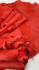 Genuine Orange Goat Hair on Hide | Lightweight Whole Hide 