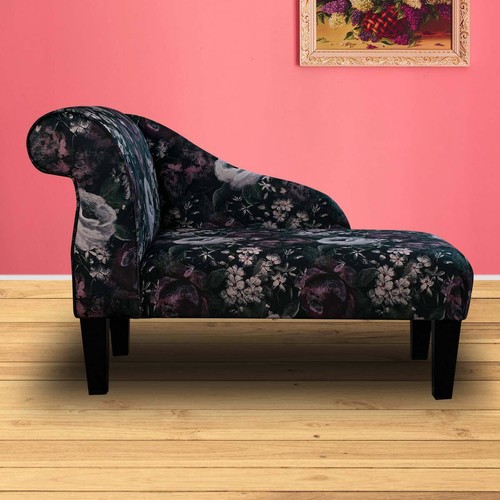 Floral purple chaise longue - chaise,