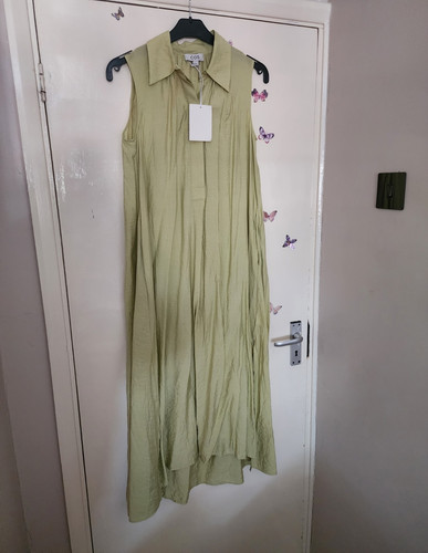 Cos green sleeveless - sleeveless, collared