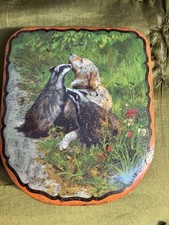 Vintage Sharps Sweet Toffee Pocket Tin Badgers Playing with Labrador Dog
