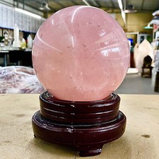 7.49LB Large Natural Pink Rose Quartz Sphere Crystal Ball Reiki Healing