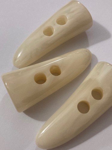 Duffle coat toggles - toggles, ivory