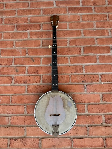 Antique brass banjo - antique, 5