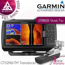 Garmin STRIKER Vivid 7sv & GT52HW-TM Transducer│7" Marine GPS Fish Finder│IPX7