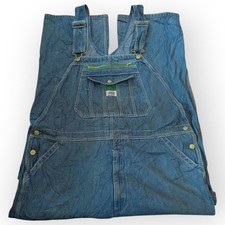 Vintage Liberty Mid Wash USA Workwear Denim Overalls Dungarees Distressed 42x29