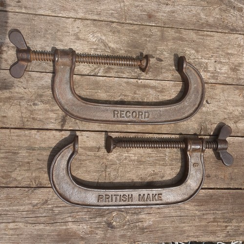 Vintage record clamps - 8", x2
