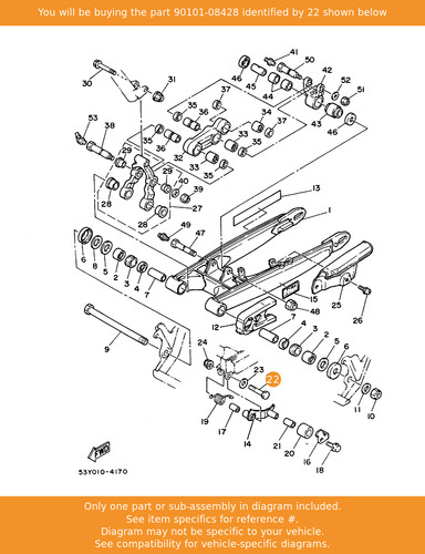 Yamaha bolt 90101 08428 - bolt,, oem