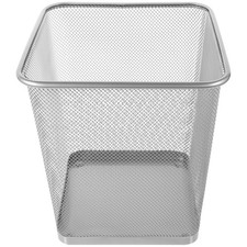  Indoor Garbage Can Circular Mesh Waste Paper Bin Office Metal Dustbin