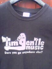 TIM GENTLE MUSIC & ANTORIA GUITARS Tee Shirt. NEW Never before available X LARGE