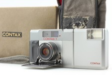 [Near MINT] Contax T Silver Point & Shoot Film Camera w/ T14 Auto Flash JAPAN