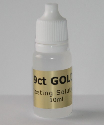 10ml 9ct gold tester spot - tester, on