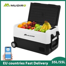 New Mudiro 12V Car Fridge Freezer 35L Bluetooth Compressor Cooler Camping 12/24V