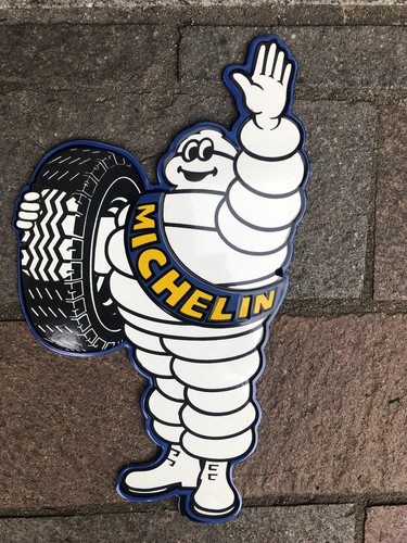 Michelin man enamel sign - man,