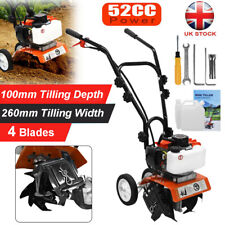 Petrol Cultivator Rotavator Tiller Garden Allotment Soil Vegetable Patch 52cc