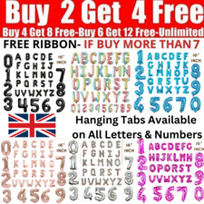 Alphabet A-Z Letter Number Foil Balloons Star Heart Balloon Name Party Wedding..